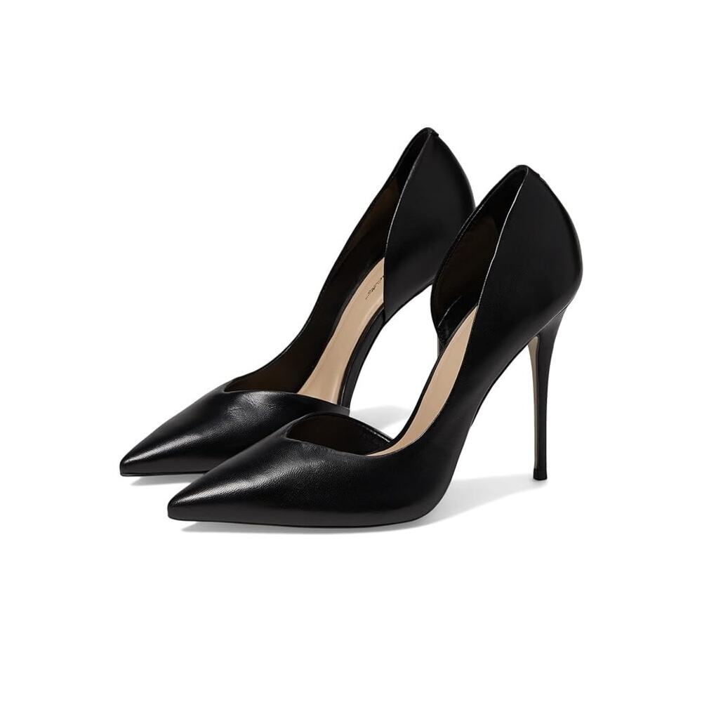 Massimo Matteo Danielle Stiletto Heel Black Leather Women's Heels 8.5M NWB